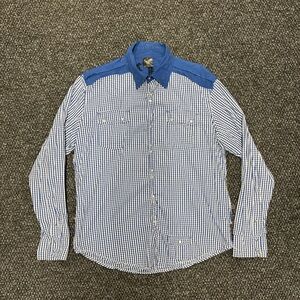 Black Label Blue and White Gingham Men's Shirt